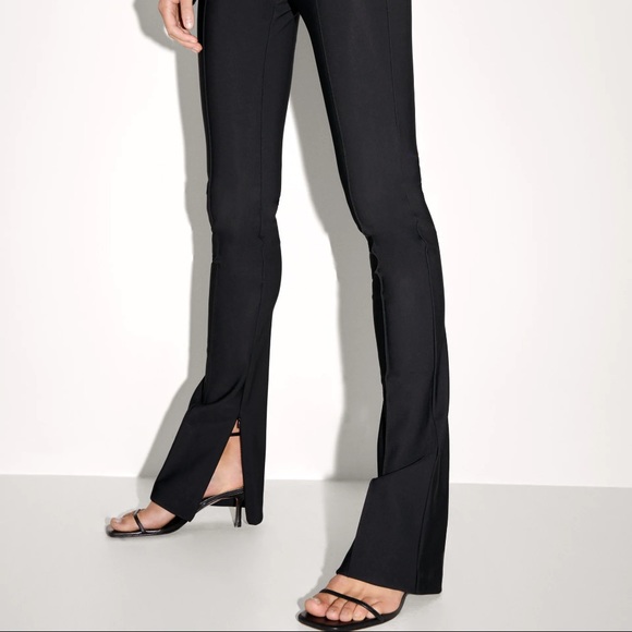 Zara black pants with slit - Picture 5 of 7